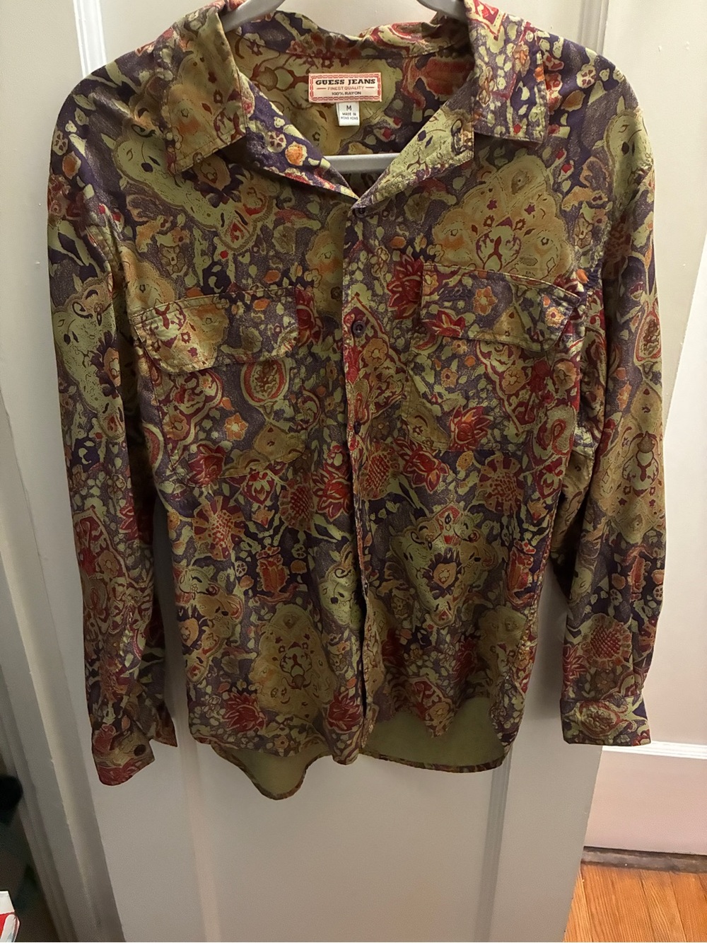 Guess Jeans Paisley Button‑Down Shirt
